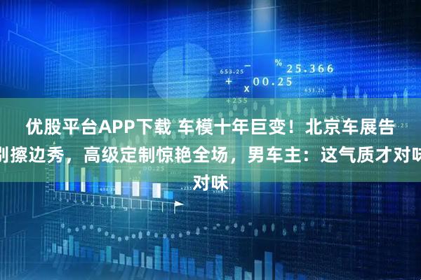 优股平台APP下载 车模十年巨变！北京车展告别擦边秀，高级定制惊艳全场，男车主：这气质才对味